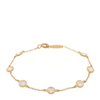 Tiffany 18K Yellow Gold Diamond 1.50ctw Elsa Peretti Diamonds by the Yard Station Bracelet 1 of 6