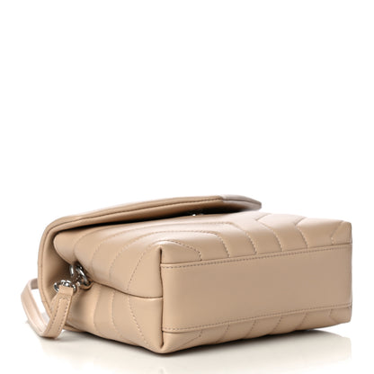 Saint Laurent Calfskin Y Quilted Monogram Toy Loulou Crossbody Bag Nude Powder 3 of 15