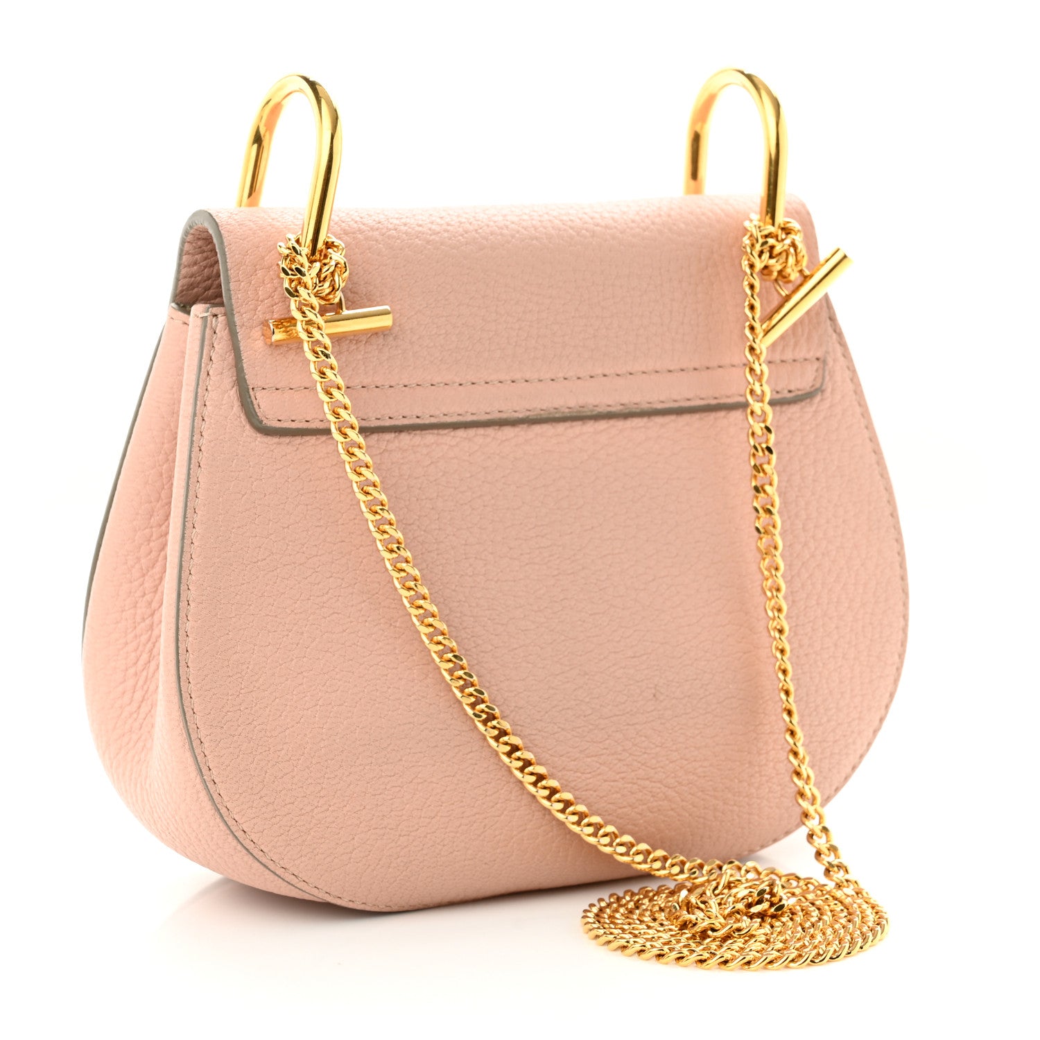 Chloe Grained Lambskin Mini Drew Shoulder Bag Misty Rose 3 of 11