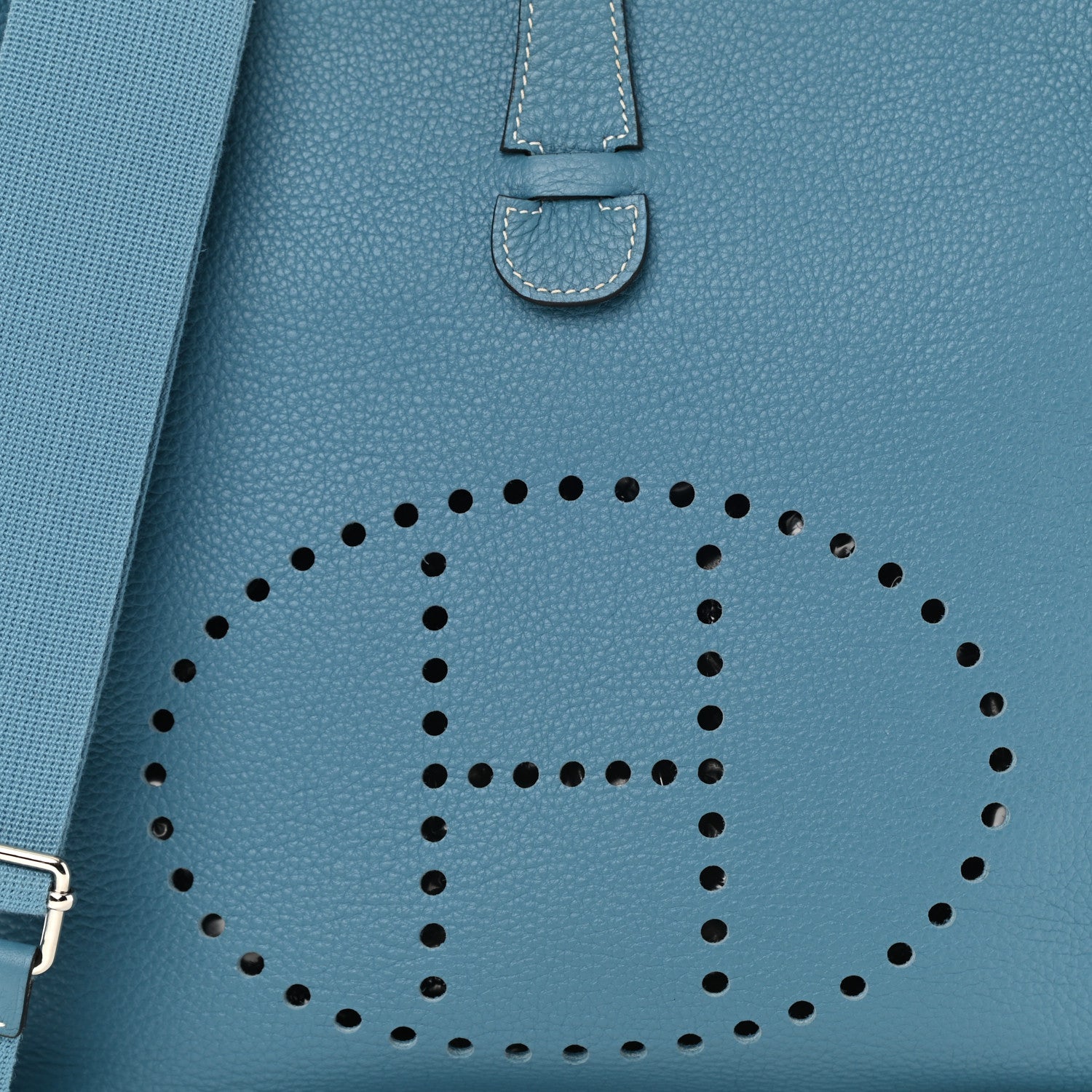 Hermes Taurillon Clemence Evelyne III GM Blue Jean 7 of 10