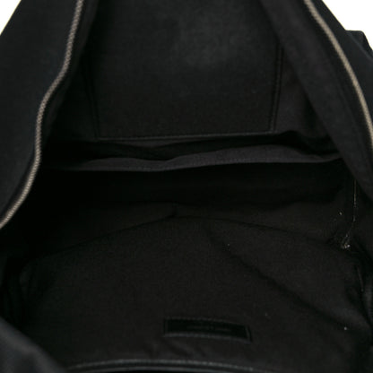 Saint Laurent Canvas Signature Embroidered City Backpack Black 5 of 12