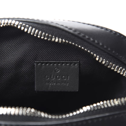 Gucci GG Supreme Monogram Appia Calfskin Web Small Camera Messenger Bag Black Grey 8 of 10