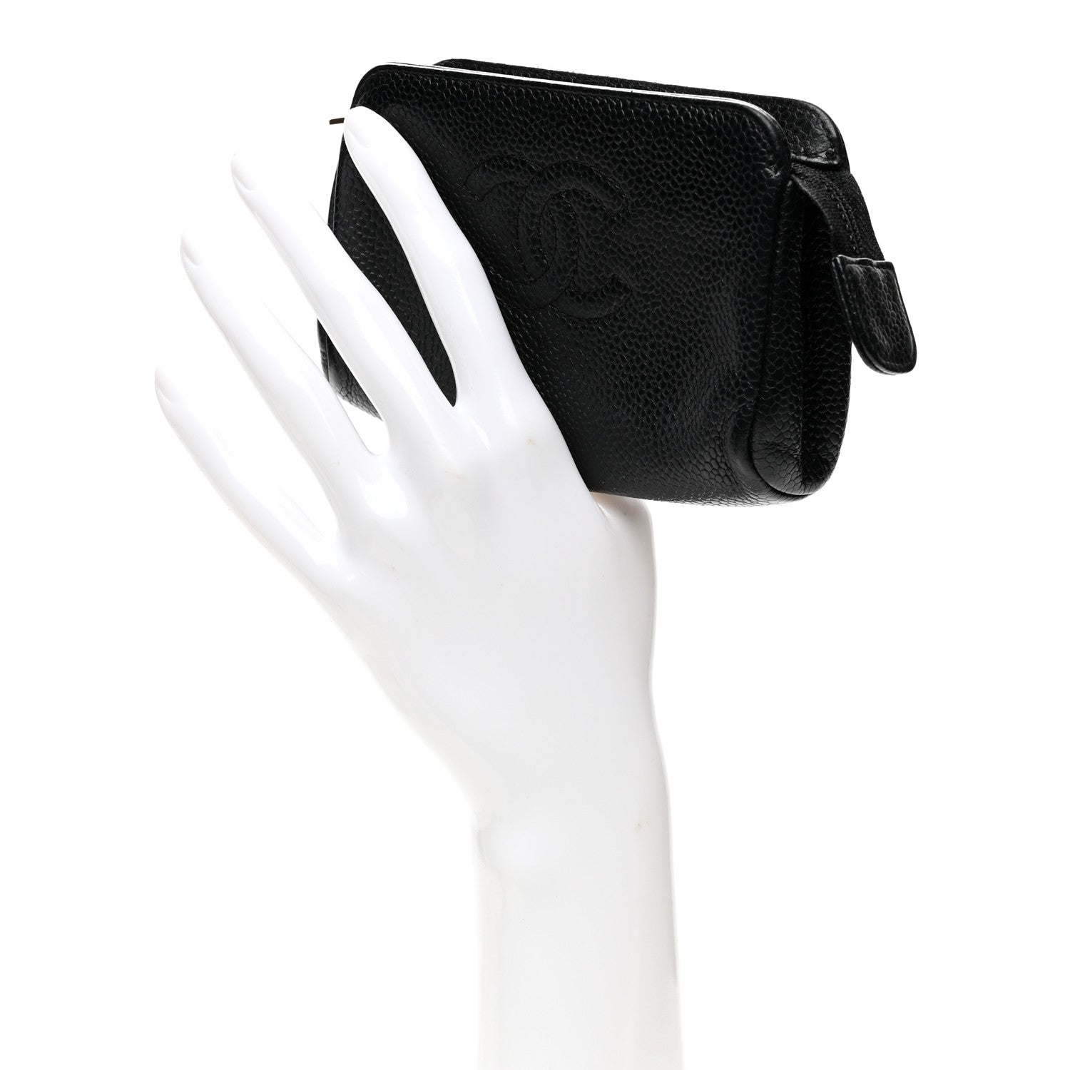 Chanel Caviar Timeless CC Cosmetic Pouch Black 2 of 8