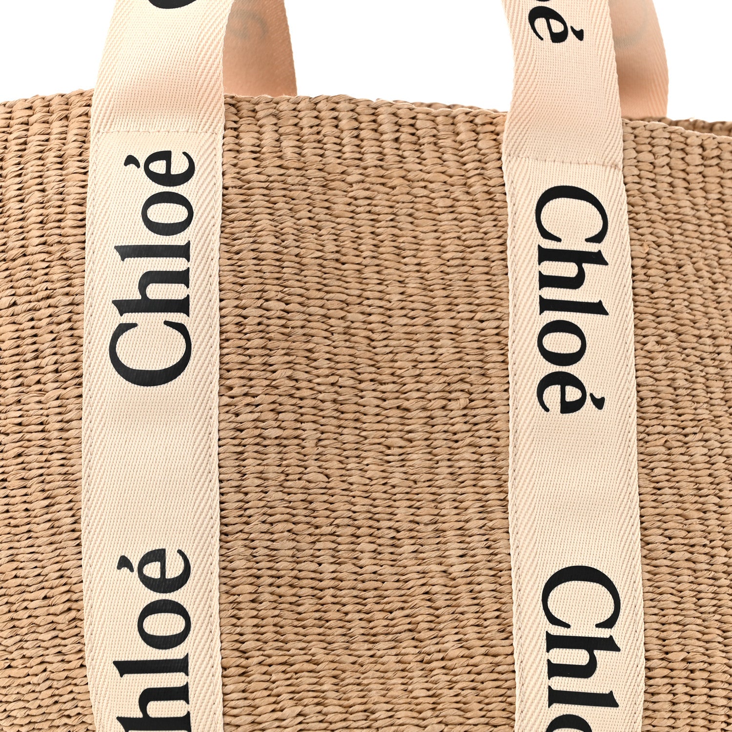 Chloe Raffia Large Woody Basket Bag White 8 of 10