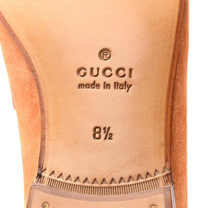 Gucci Suede Horsebit Mens Jordaan Loafers 8.5 Harness Brown 7 of 8