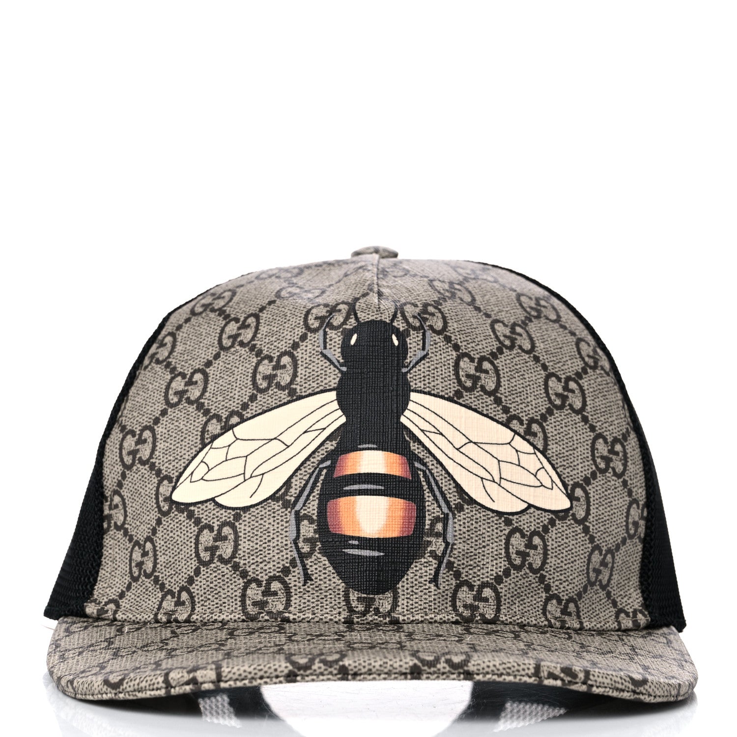 Gucci GG Supreme Monogram Bee Print Baseball Hat L Beige 6 of 10