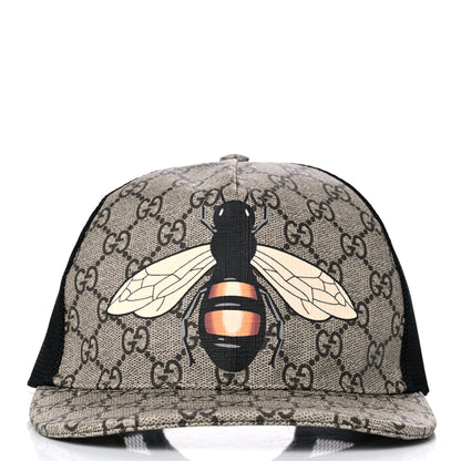 Gucci GG Supreme Monogram Bee Print Baseball Hat L Beige 6 of 10