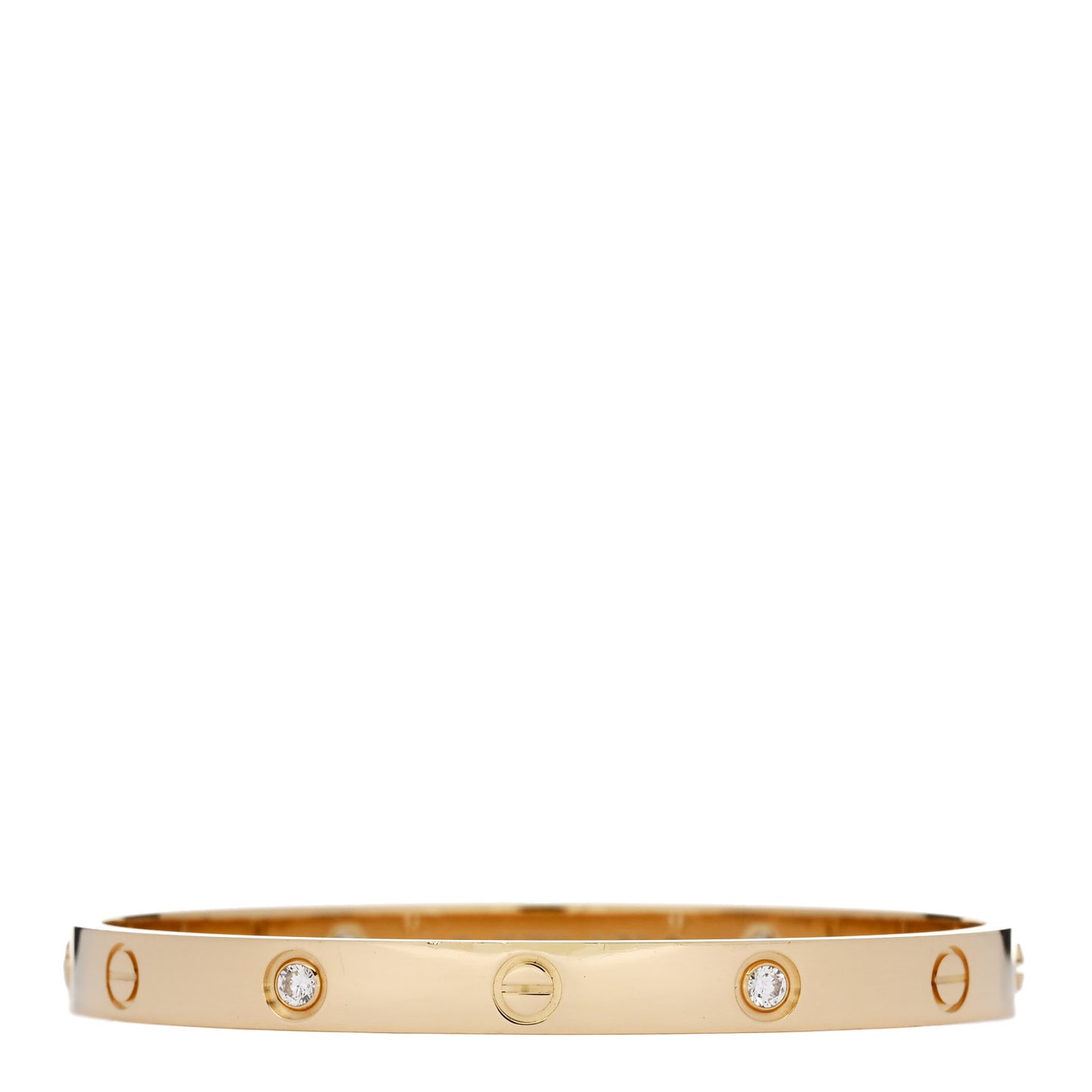 18K Yellow Gold 4 Diamond LOVE Bracelet 18
