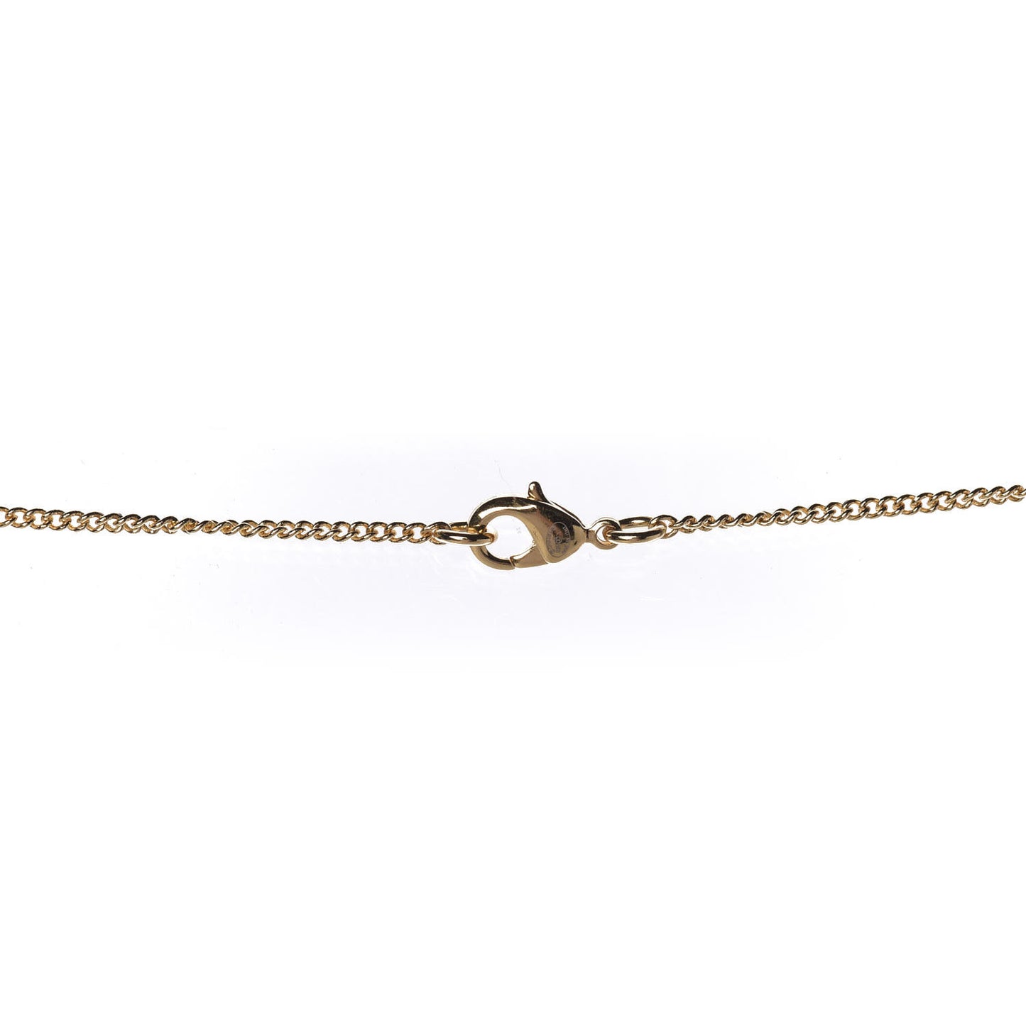 Metal CC Paris Button Necklace Gold