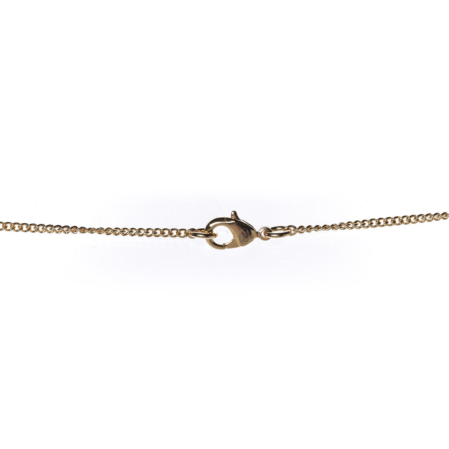 Chanel Metal CC Paris Button Necklace Gold 5 of 6