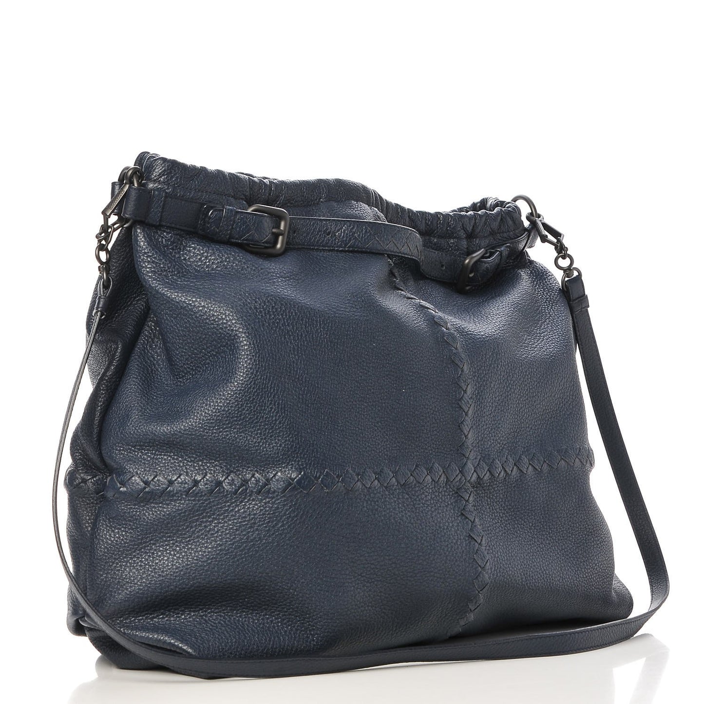 Washed Cervo Deerskin Bering Hobo Denim