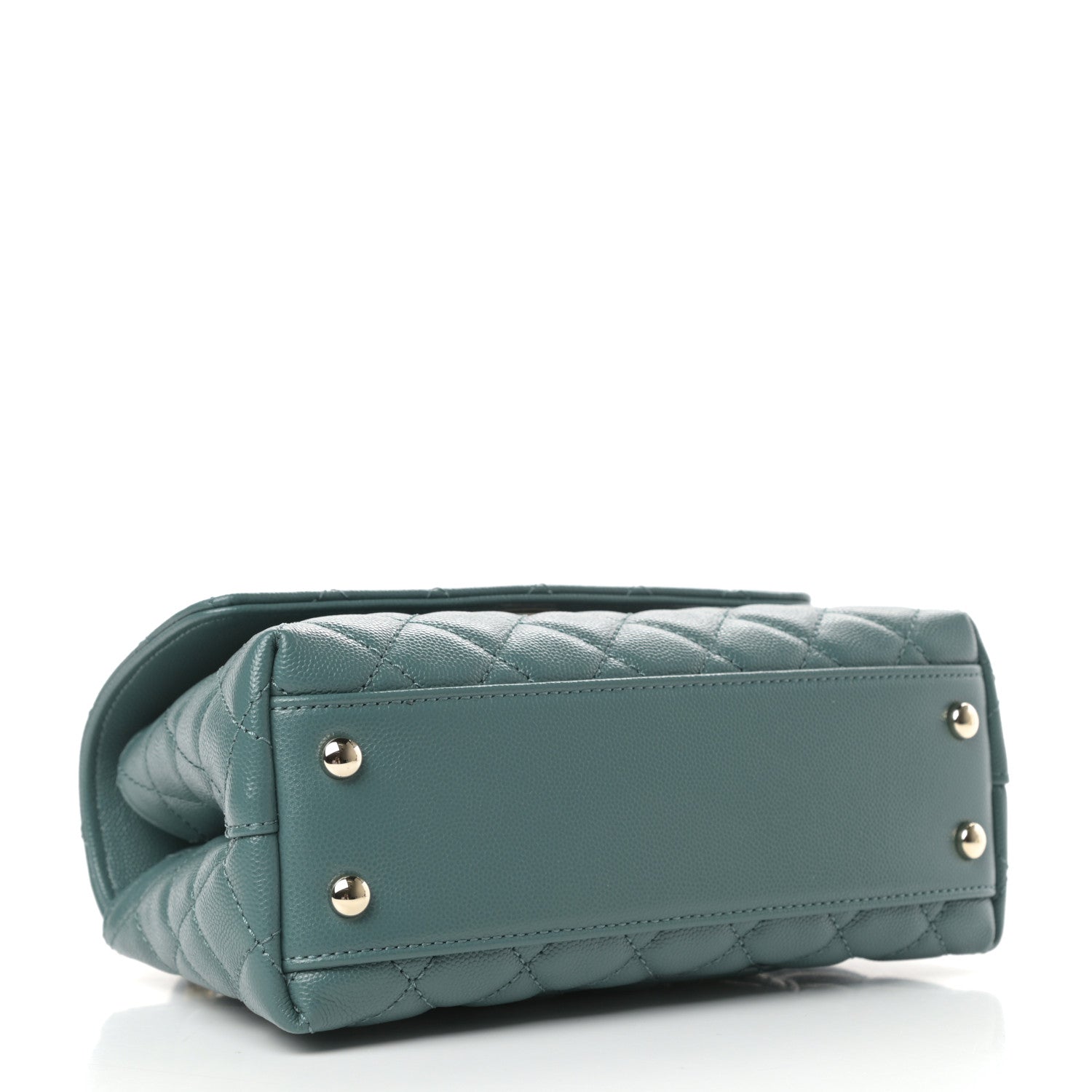 Chanel Caviar Quilted Mini Coco Handle Flap Green 4 of 10
