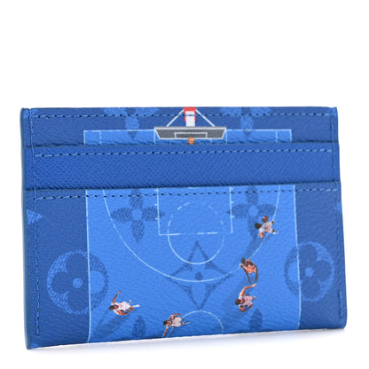 Louis Vuitton Monogram Double Card Holder Basketball Blue 3 of 7