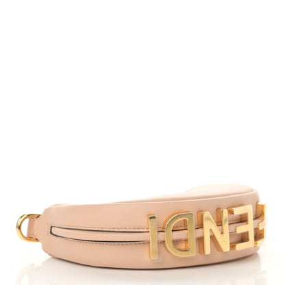 Fendi Vitello Grace Matte Nano Fendigraphy Hobo Charm Light Rose 4 of 10
