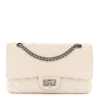 Chanel Washed Caviar Quilted 2.55 Reissue 225 Bijoux Chain Flap White 1 of 12