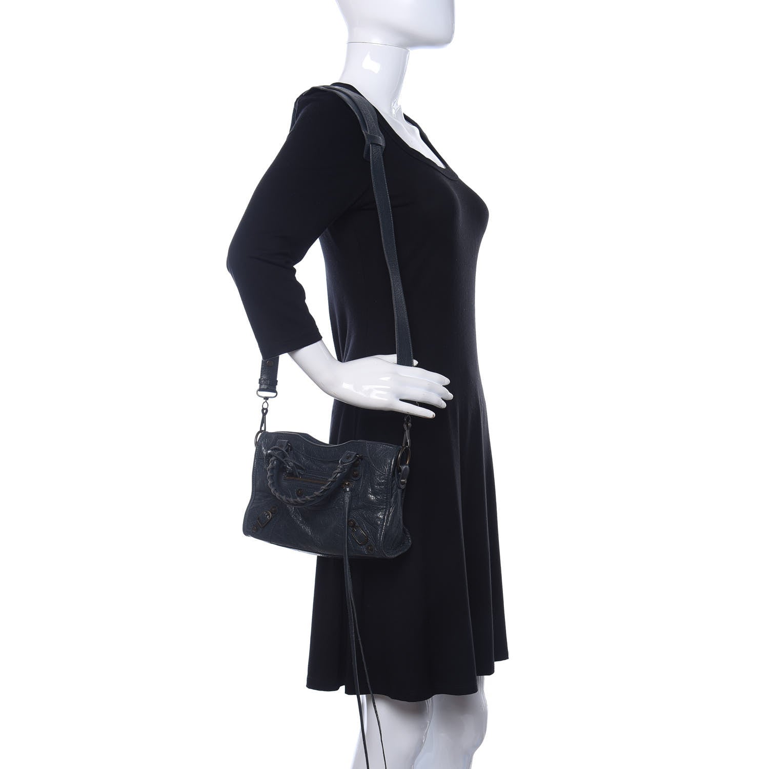 Balenciaga Agneau Classic Hardware Mini City Anthracite 2 of 10