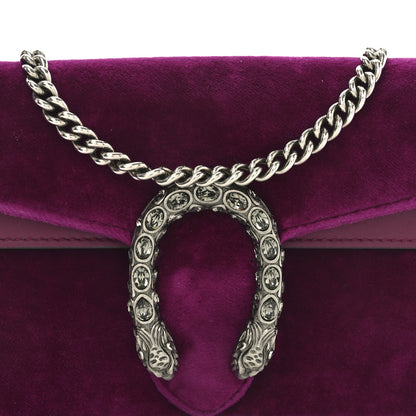 Gucci Velvet Super Mini Dionysus Shoulder Bag Fuchsia Violet Cyclamen 8 of 10
