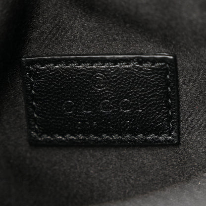 Gucci Jacquard Black Denim GG Monogram Horsebit Slim Small Shoulder Bag Black Grey 6 of 10