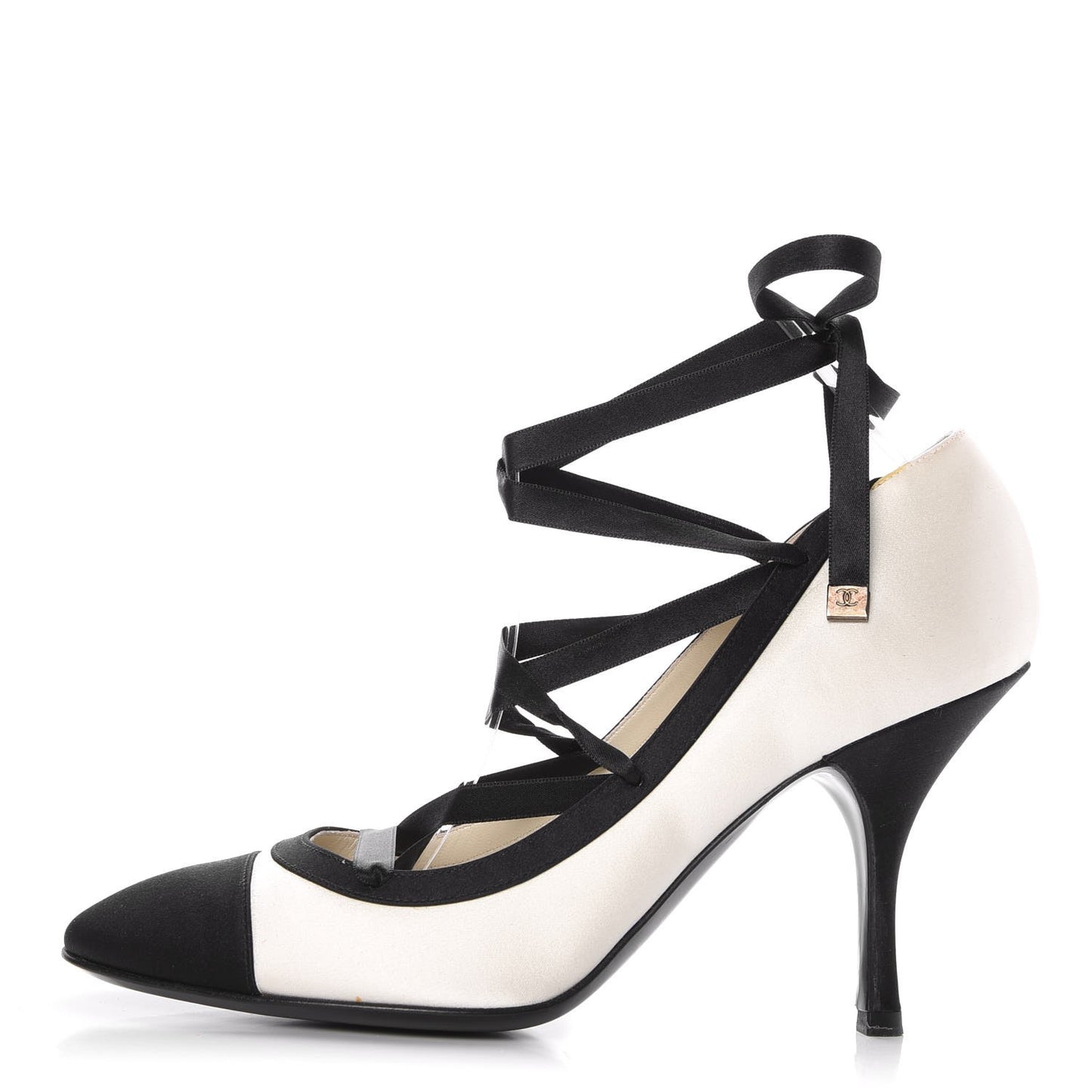 Satin Cap Toe CC Pumps 39.5 Black