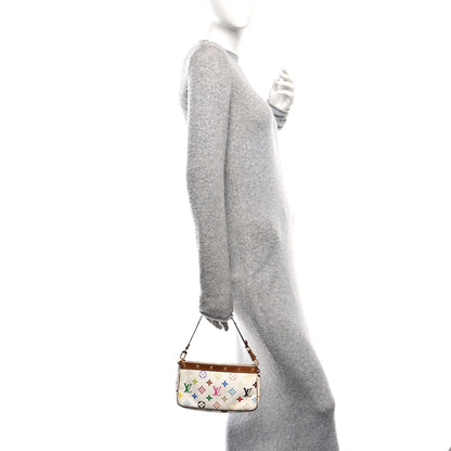Louis Vuitton Monogram Multicolor Pochette Accessories White 2 of 10