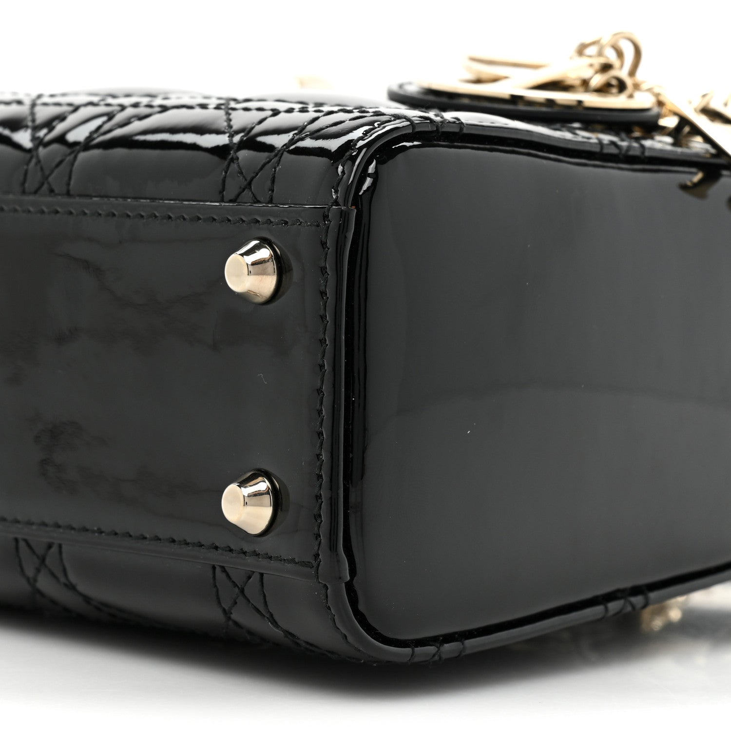 Christian Dior Patent Cannage Mini Lady Dior Black 8 of 9