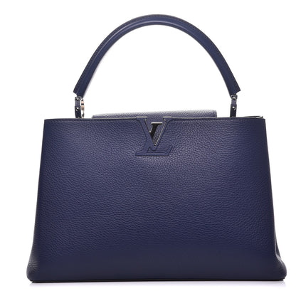 Louis Vuitton Taurillon Capucines MM Indigo 1 of 7