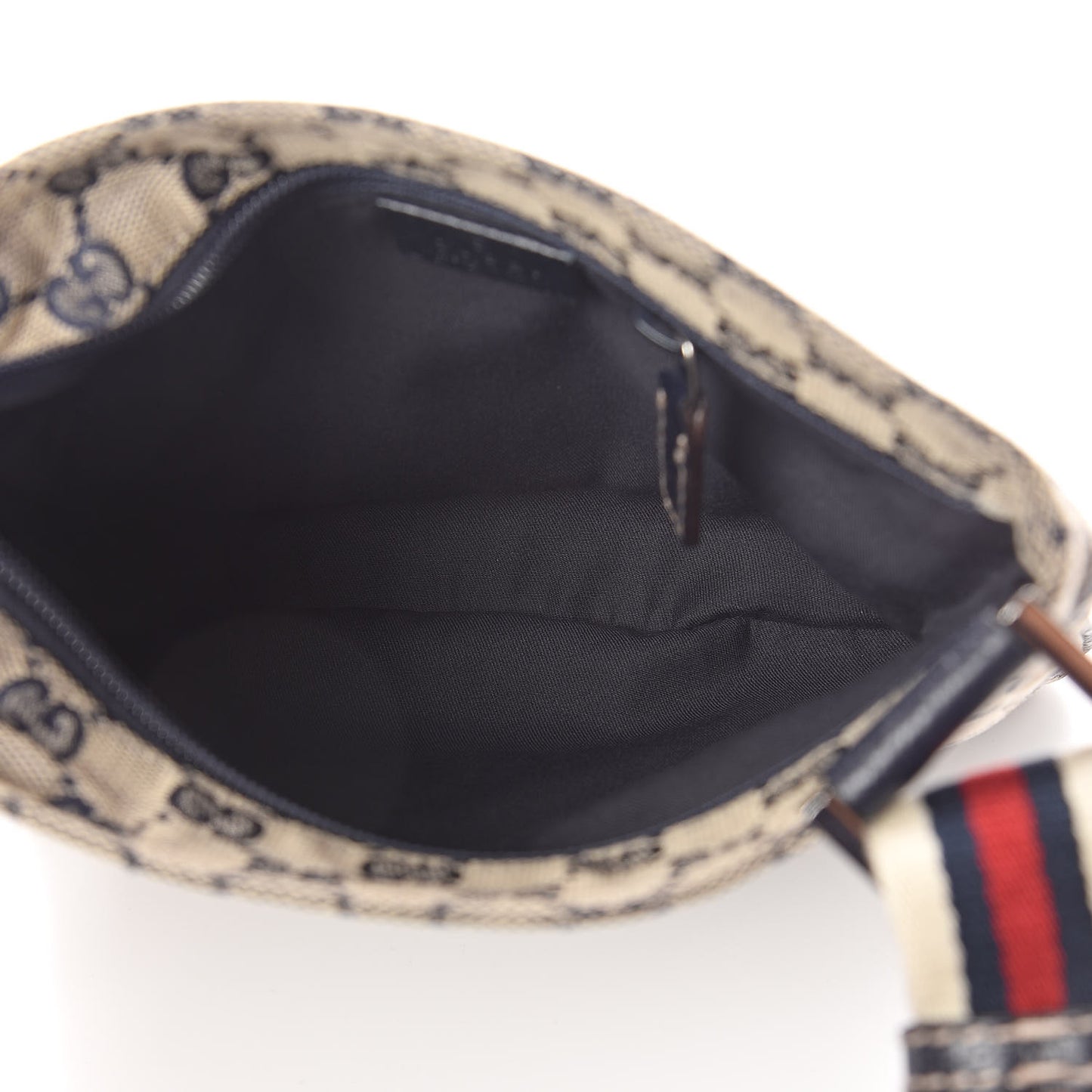 Monogram Web Small Flat Messenger Bag Navy