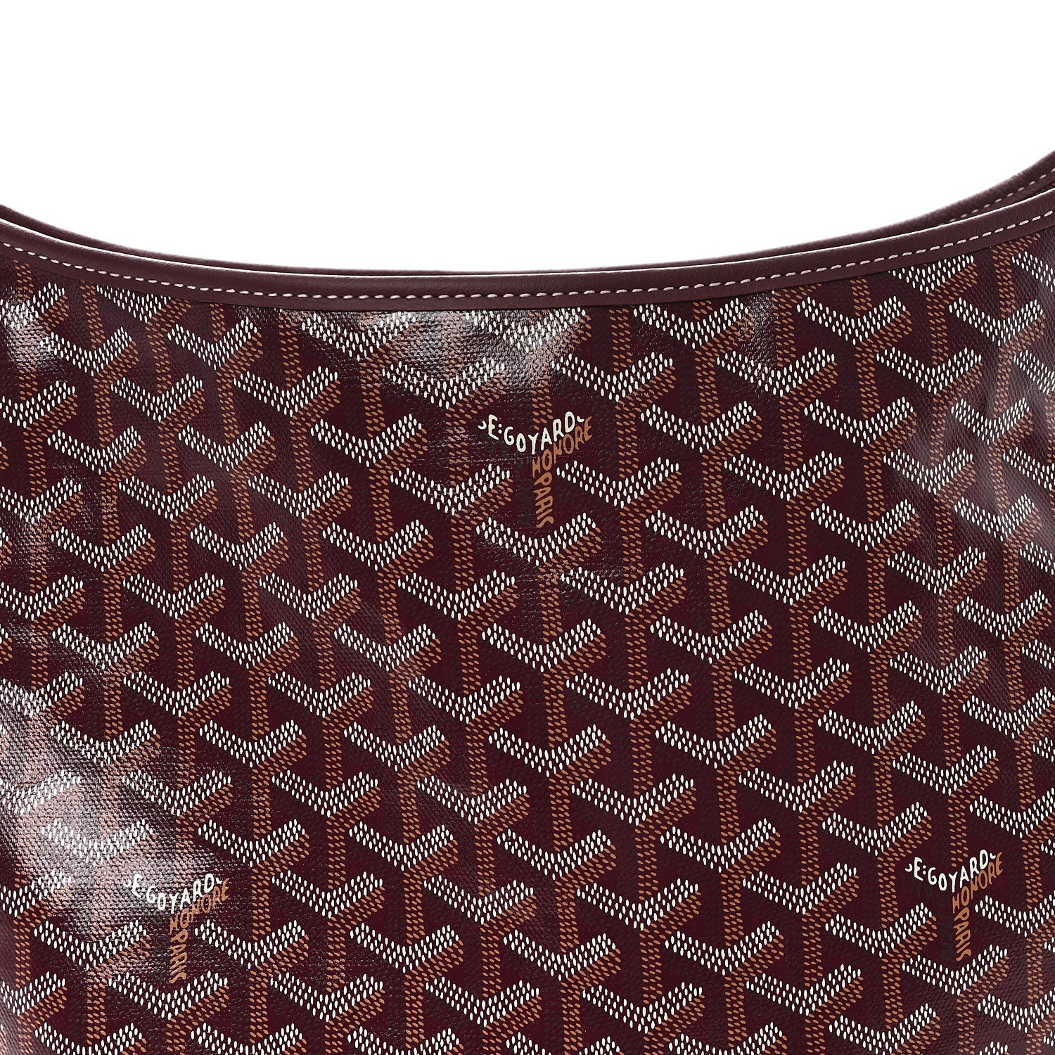 Goyard Goyardine Boheme Hobo Burgundy 9 of 11