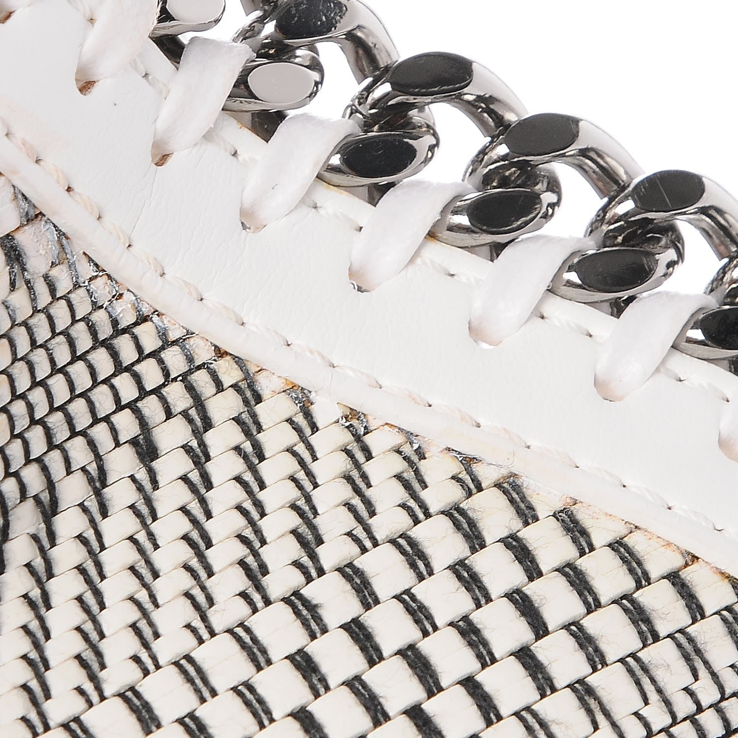 Stella McCartney Woven Moire Falabella Tote Pure White 10 of 10