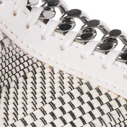 Stella McCartney Woven Moire Falabella Tote Pure White 10 of 10