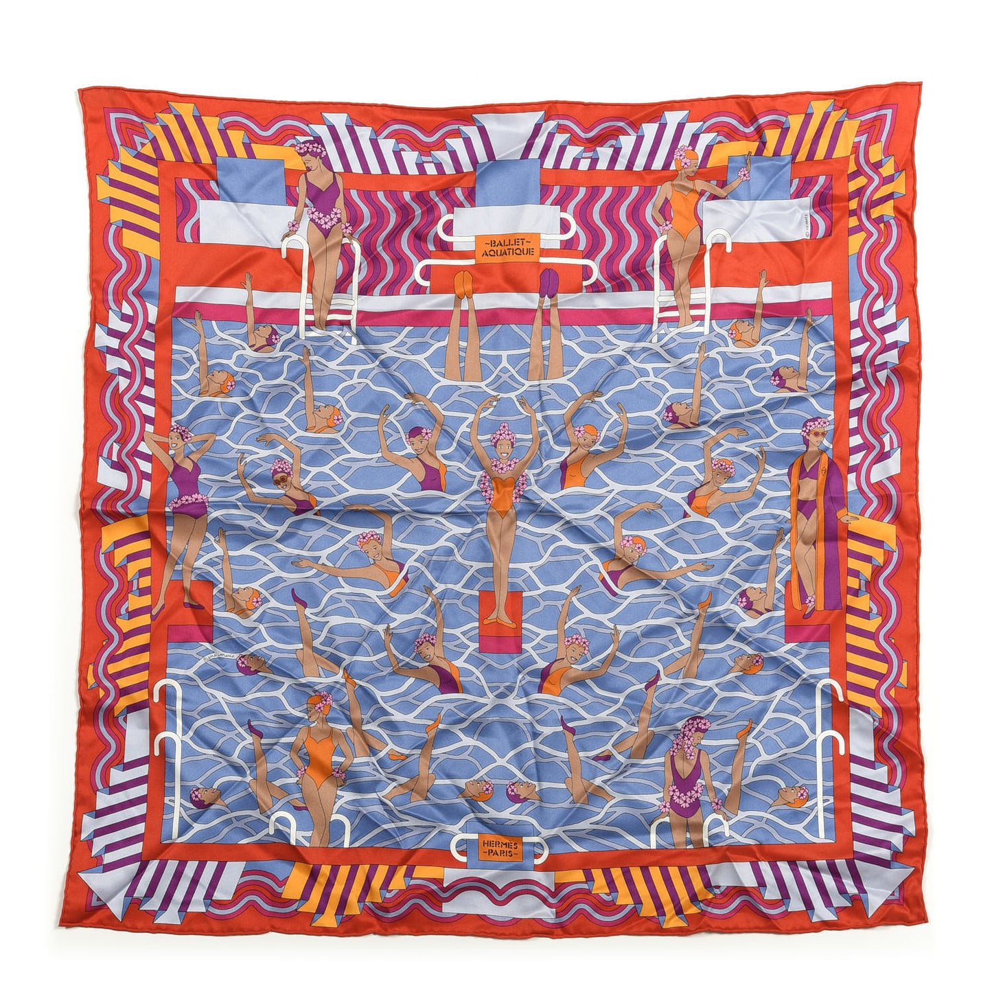 Silk Ballet Aquatique Scarf 70