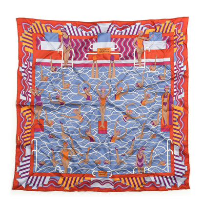 Hermes Silk Ballet Aquatique Scarf 70 1 of 3