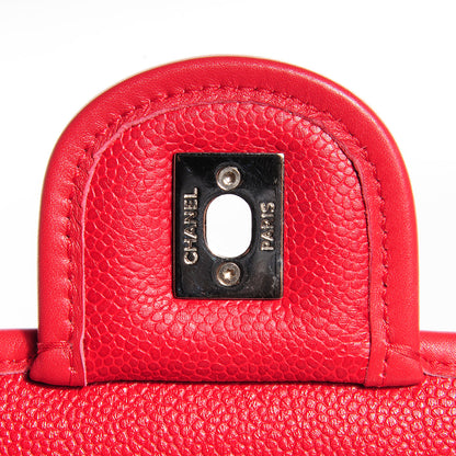 Chanel Caviar French Riviera Large Flap Red 6 of 12