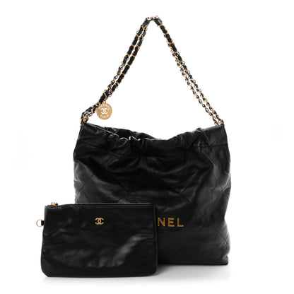 Chanel Shiny Calfskin Quilted Small Chanel 22 Black 3 of 11
