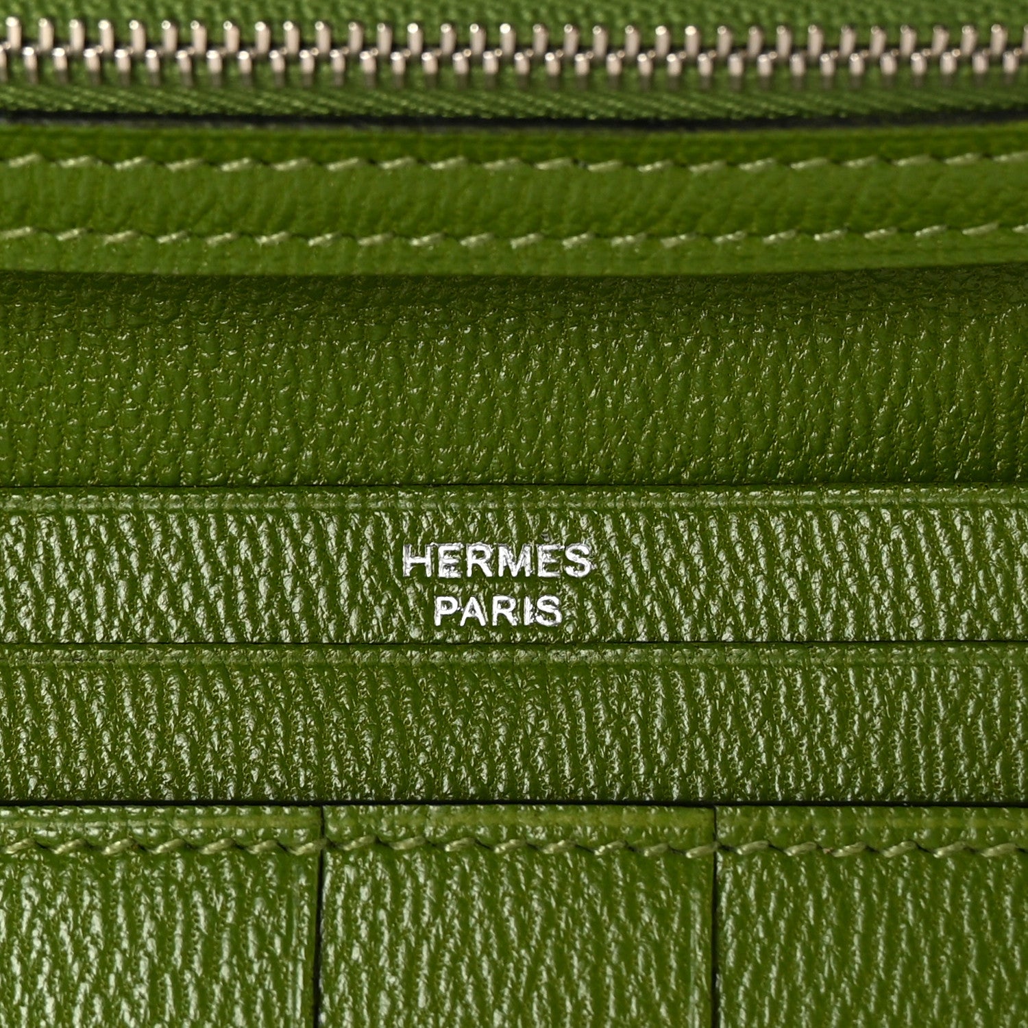 Hermes Shiny Alligator Bearn Wallet Cactus 6 of 8
