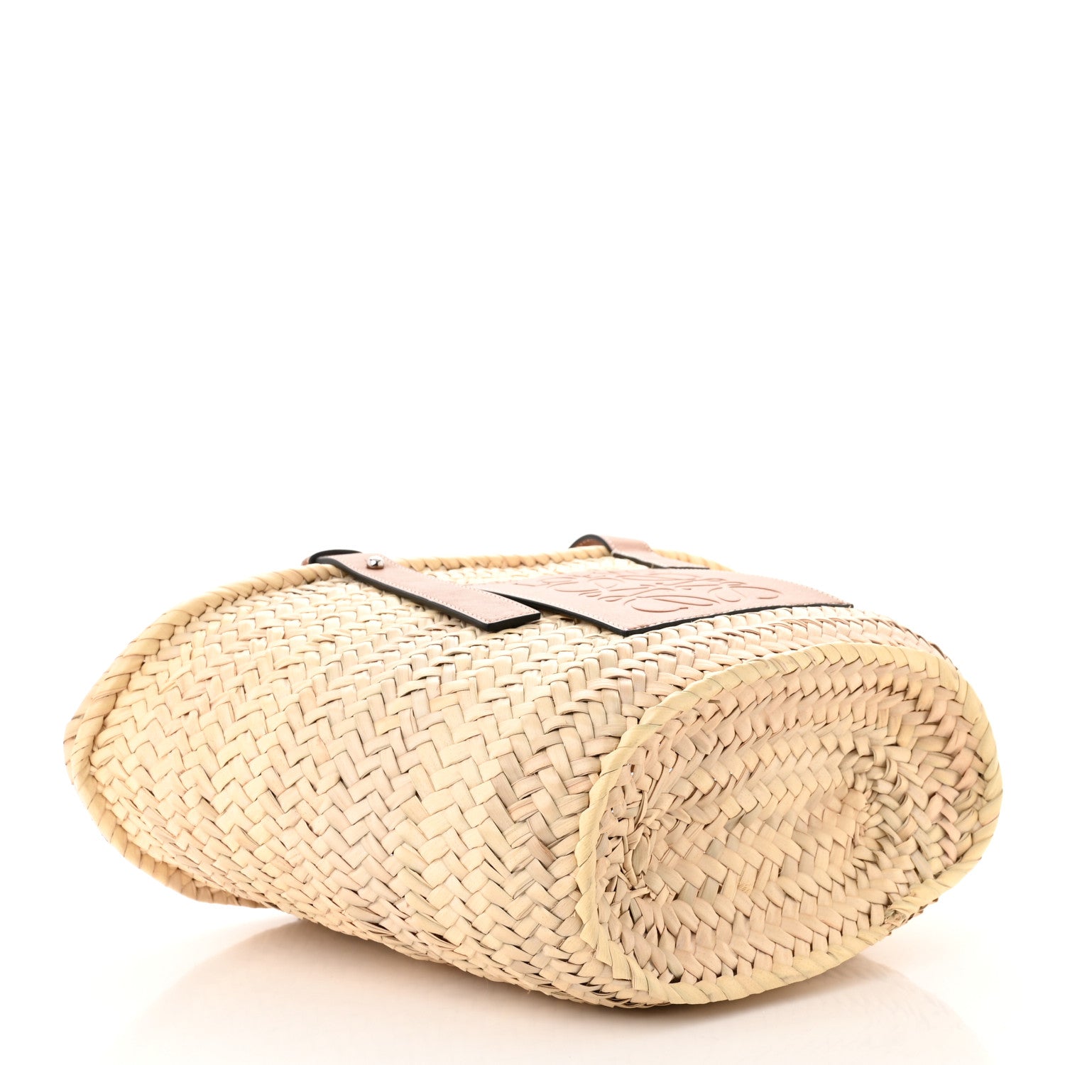 Loewe Raffia Basket Tote Bag Natural Tan 4 of 9