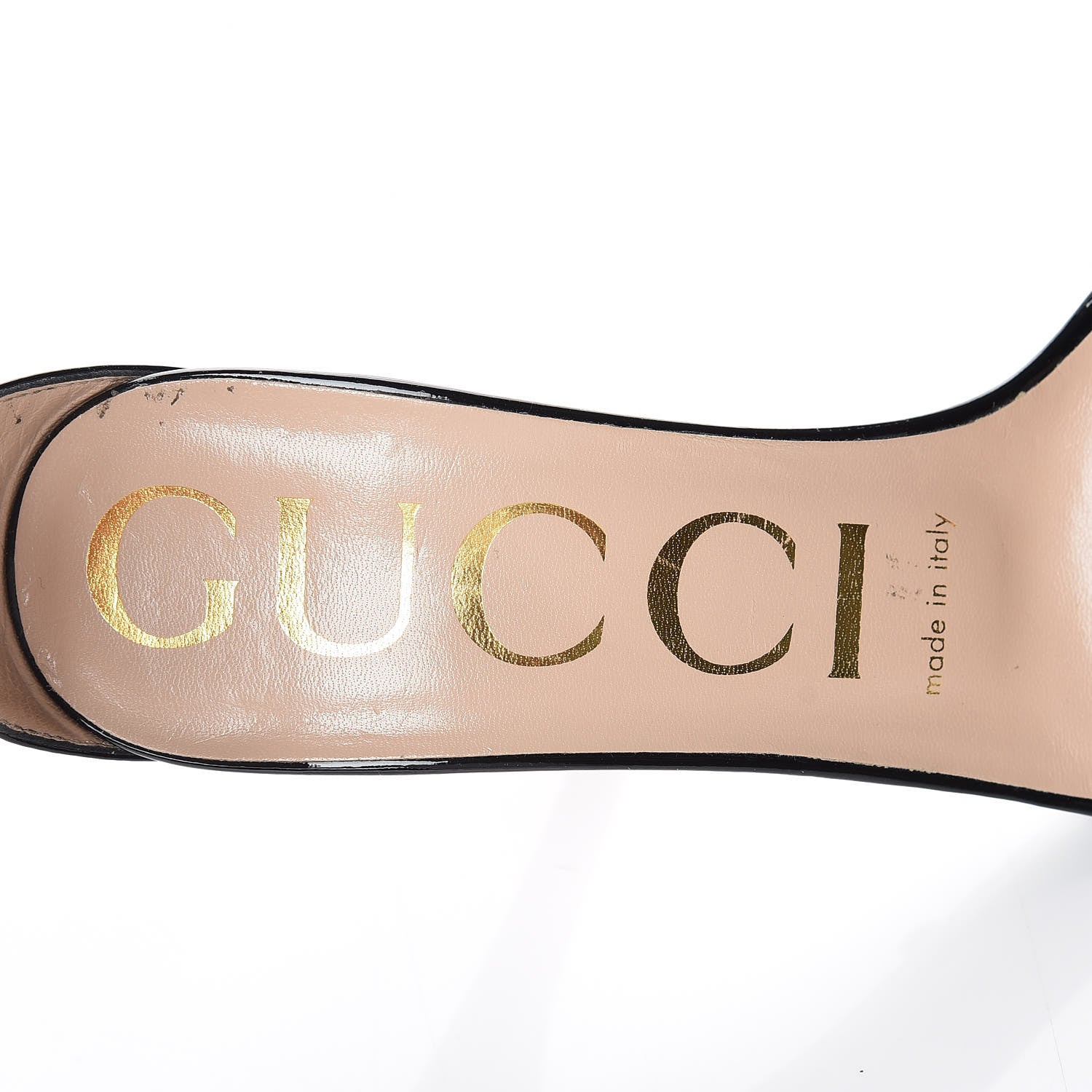 Gucci Patent Crystal Removable Bow Sandals 36.5 Black 8 of 9