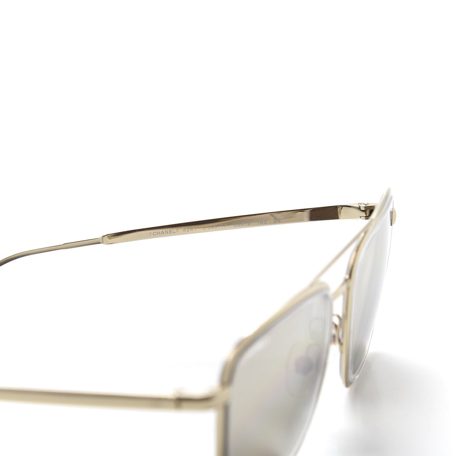 Chanel Metal Pilot Sunglasses 4241 Gold 6 of 8