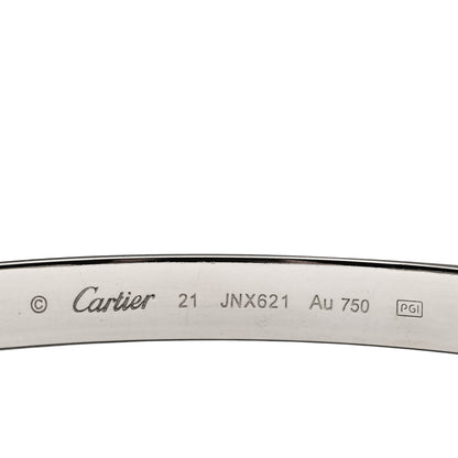 Cartier 18K White Gold LOVE Cuff Bracelet 21 3 of 3