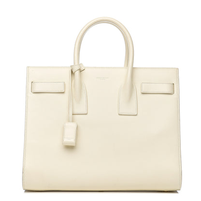Saint Laurent Grained Calfskin Small Sac De Jour Dove White 1 of 9