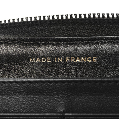 Chanel Caviar Quilted Boy Long Zip Around Wallet Black 7 of 8