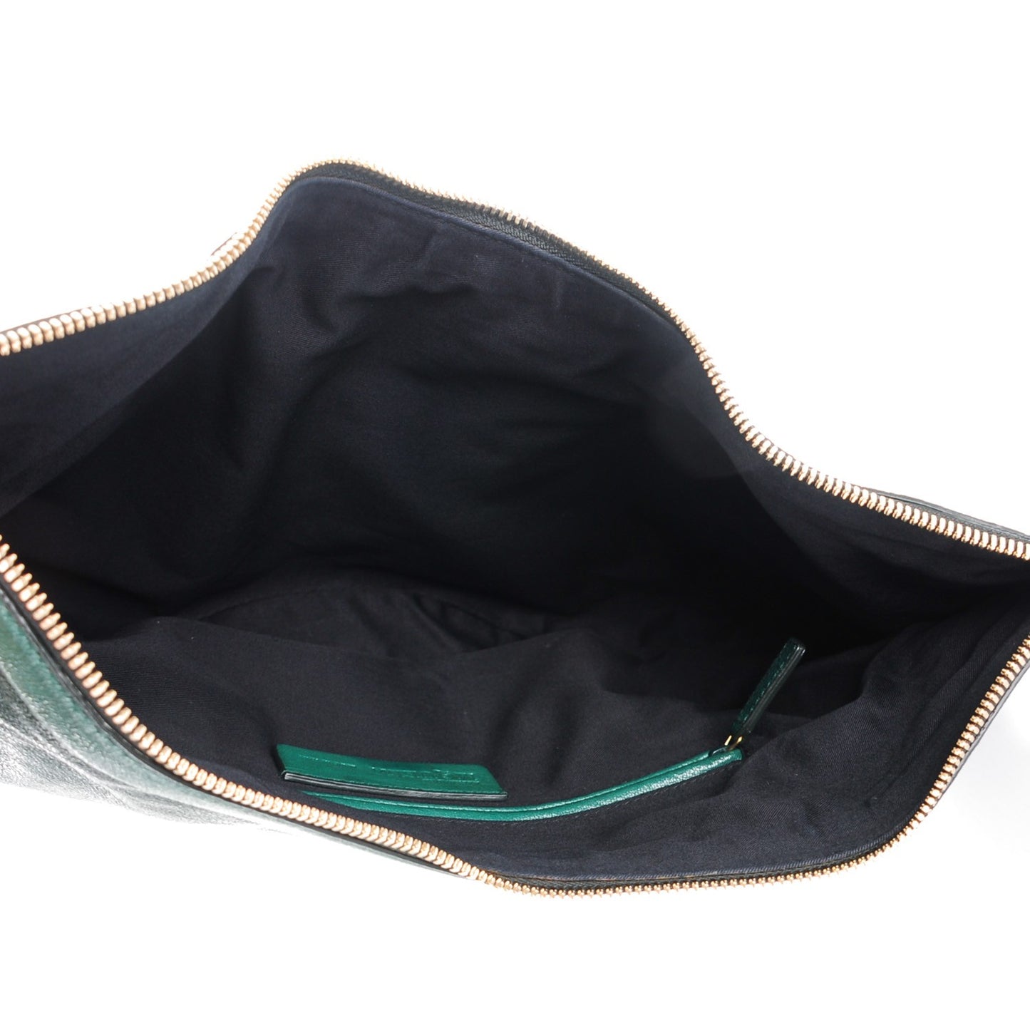 Calfskin De Manta Clutch Dark Green