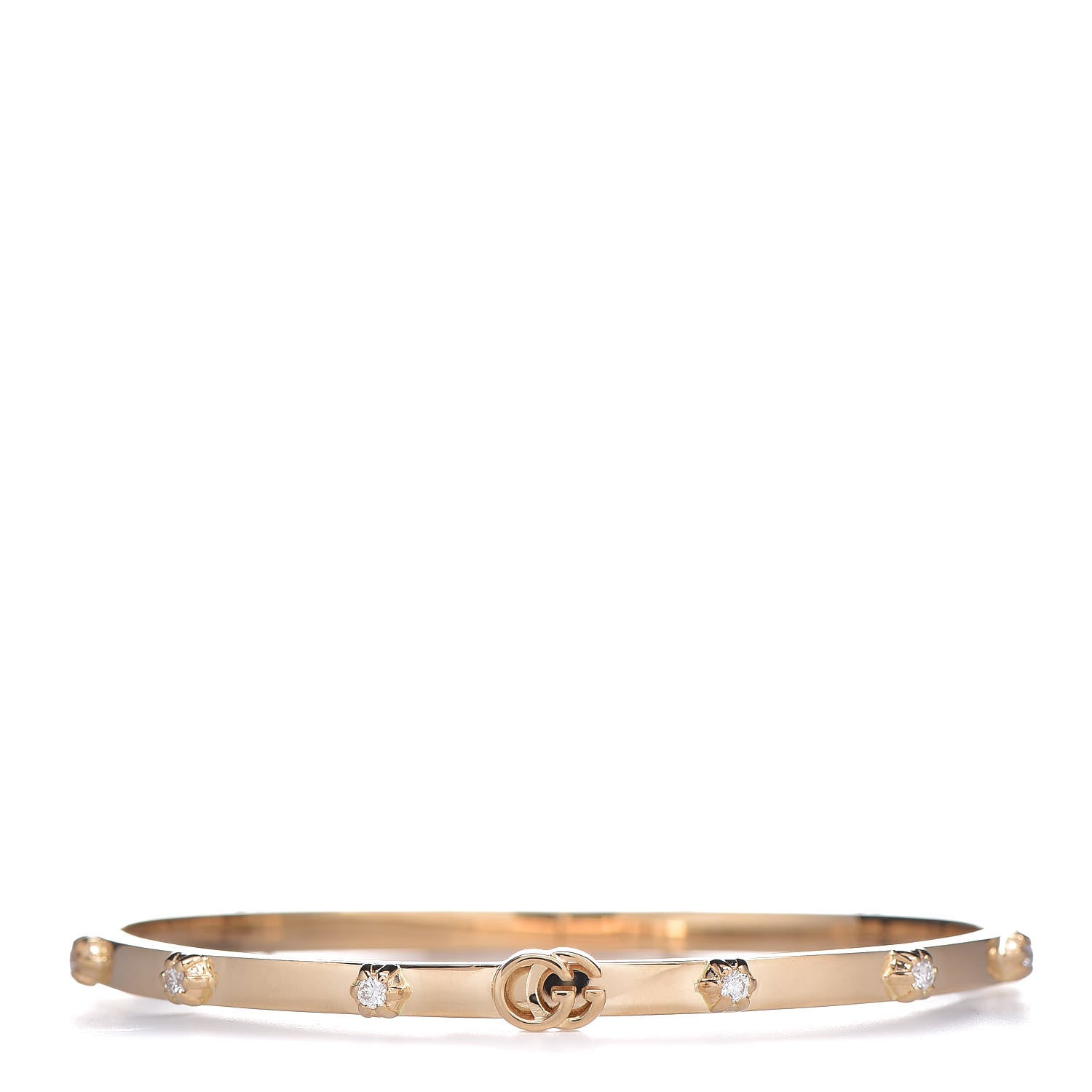 Gucci 18K Yellow Gold Diamond XS Running Bracelet 1 of 4