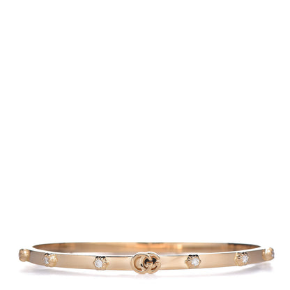 Gucci 18K Yellow Gold Diamond XS Running Bracelet 1 of 4