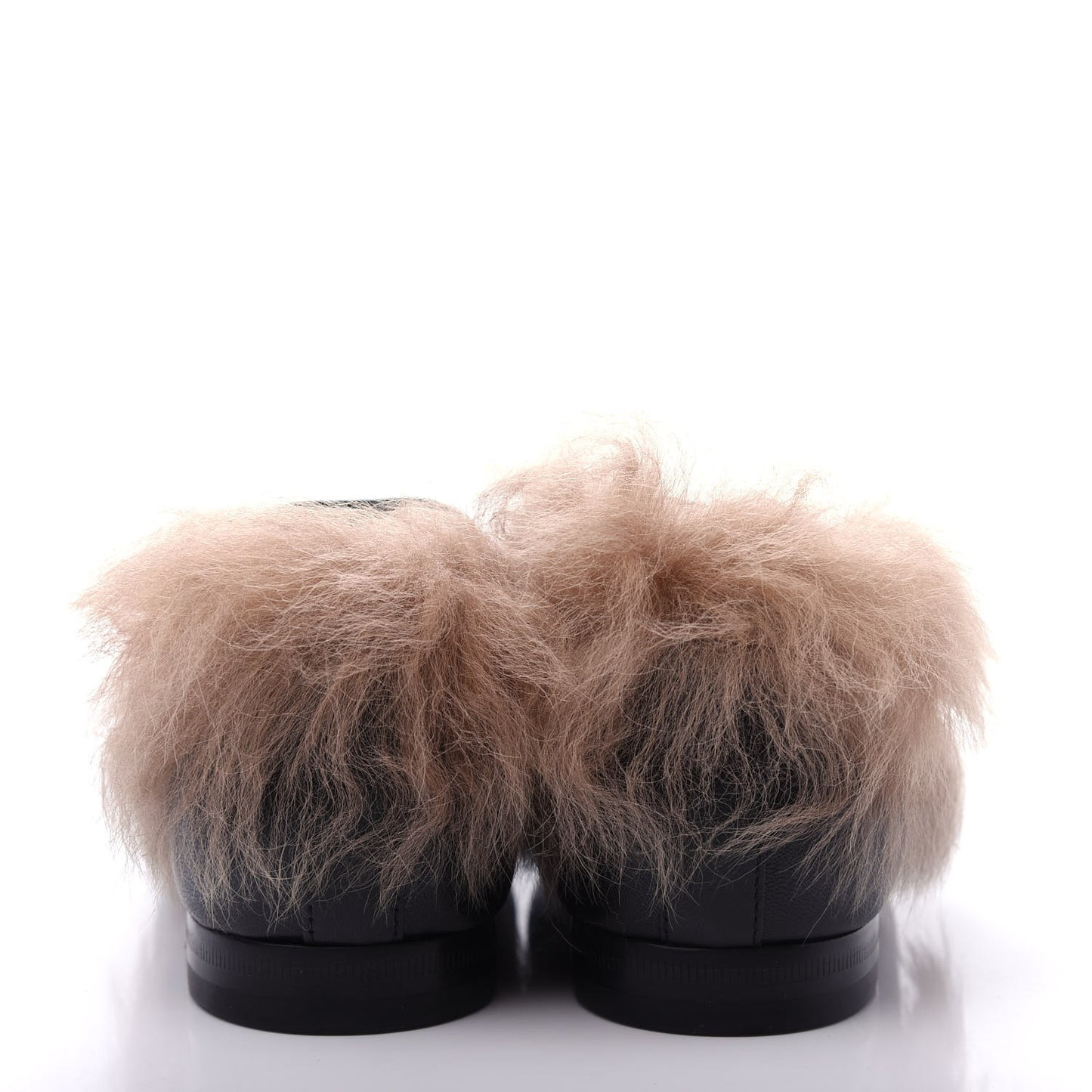 Malaga Kid Fur Womens Jordaan Loafers 39 Black Natural