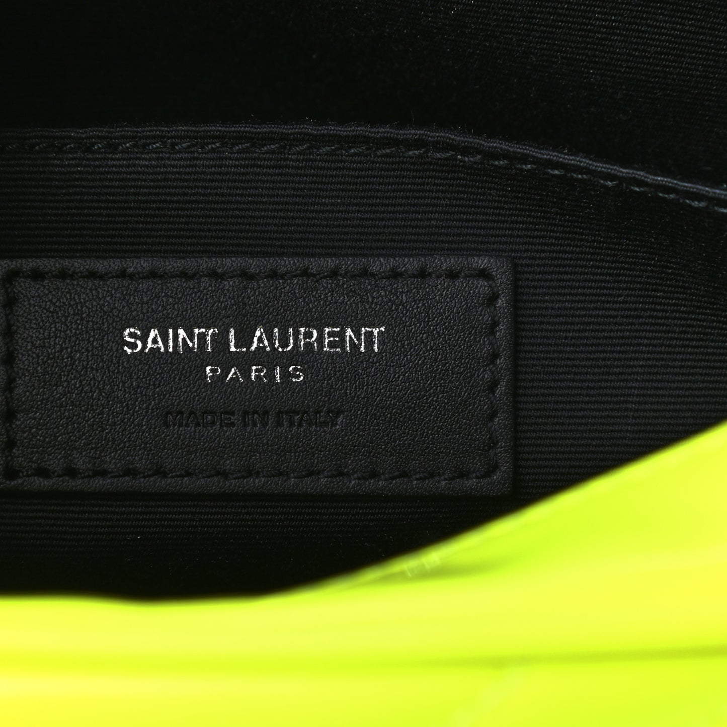 Patent Calfskin Matelasse Monogram Lou Camera Bag Neon Yellow