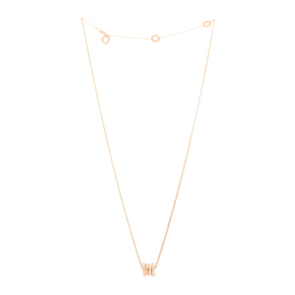 Bulgari 18K Rose Gold Mini B.Zero1 Pendant Necklace 3 of 7