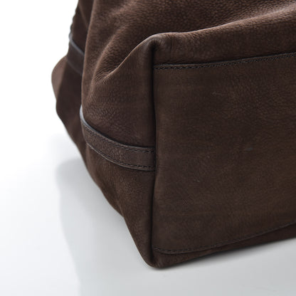 Gucci Nubuck Large Braided Handle Gifford Tote Brown 9 of 10