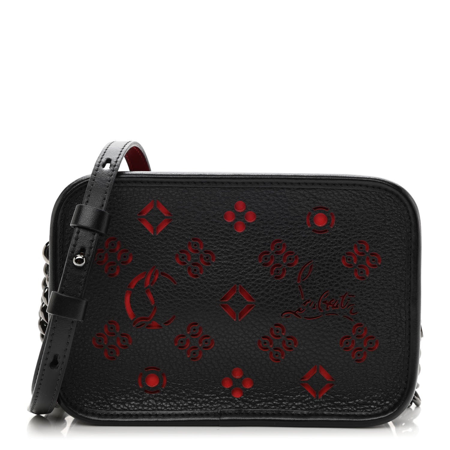 Christian Louboutin Calfskin Small Radioloubi Black 1 of 10