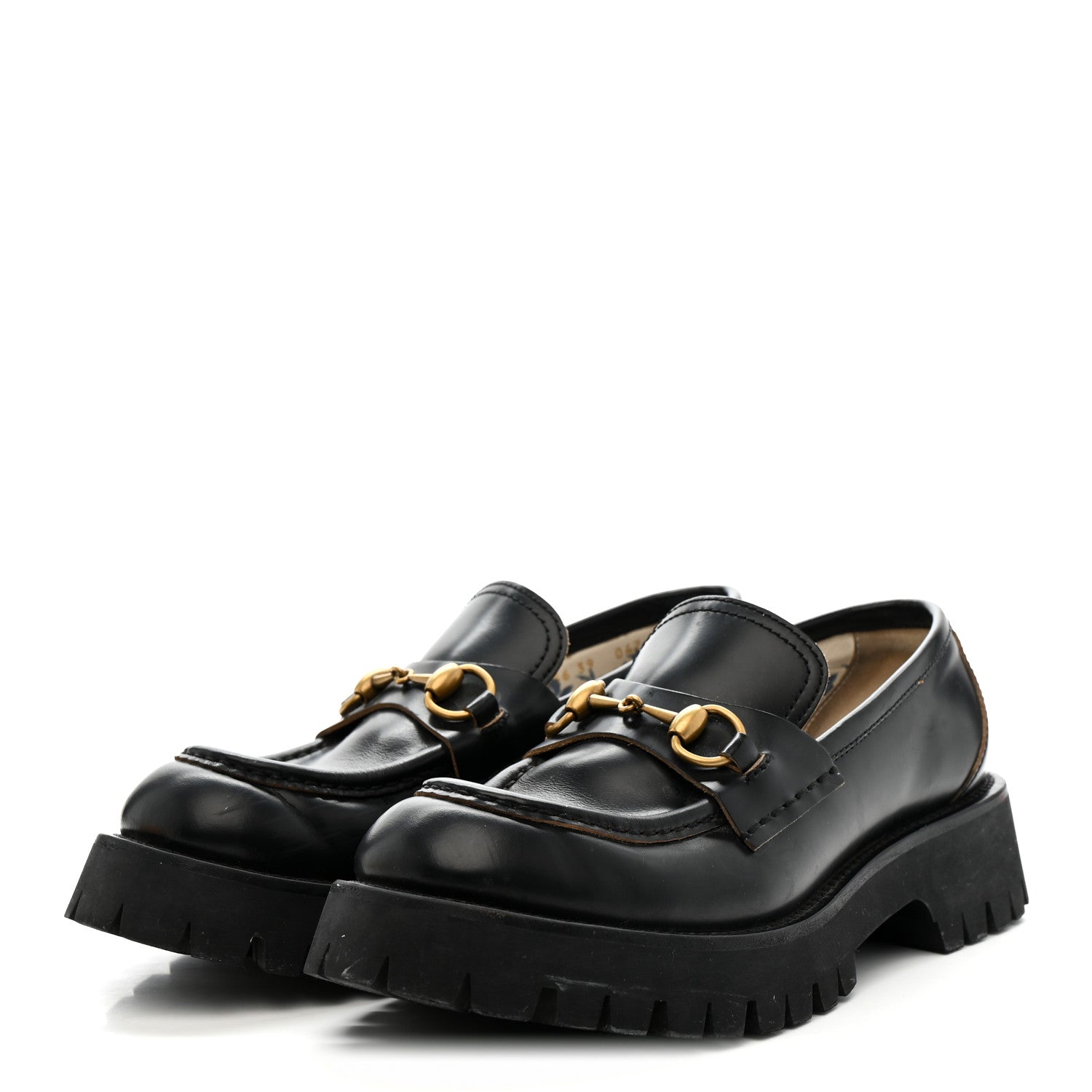Gucci Cordovan Lux Womens Harald Horsebit 25mm Platform Loafers 39 Black 4 of 13